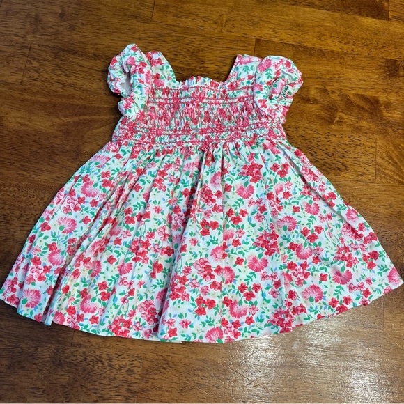 Ralph Lauren Pink and White Floral Baby Dress smocked size 3 months - Picture 1 of 5